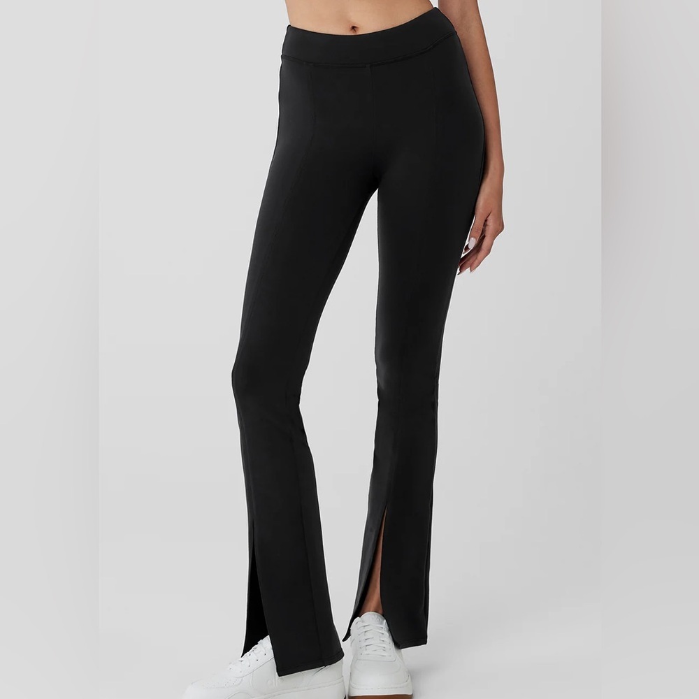 Alo Airbrush High-Waist Flutter Legging black long size Large